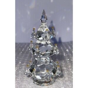 Preciosa Crystal 4" Christmas Tree Figurine 13119061 Holiday